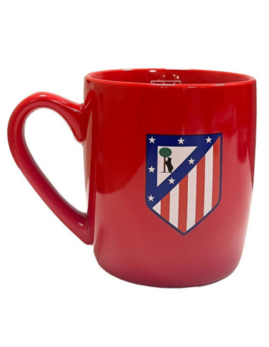 Taza Atlético de Madrid cerámica roja 400 ml. caja regalo