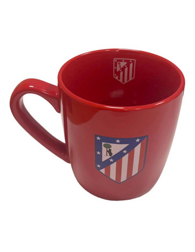 Taza Atlético de Madrid cerámica roja 400 ml. caja regalo