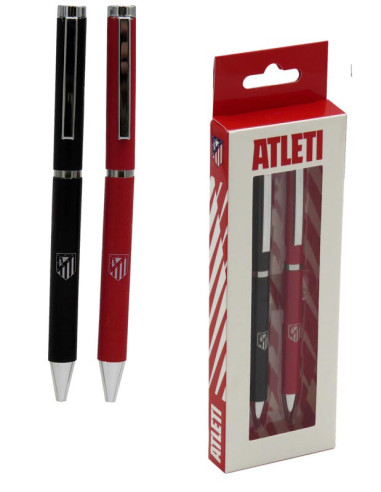 Set 2 bolígrafos metálicos Atlético de Madrid