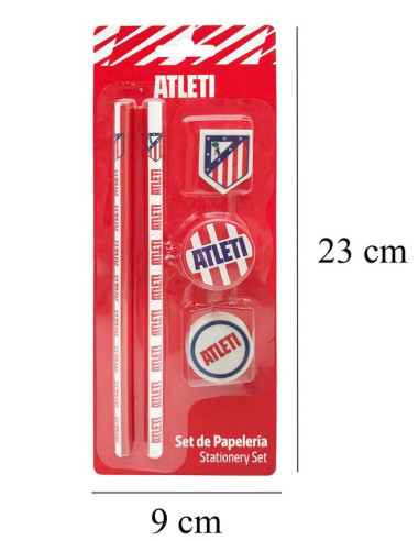 Atlético de Madrid Set 5 piezas de Papelería