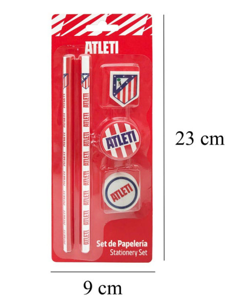Atlético de Madrid Set 5 piezas de Papelería