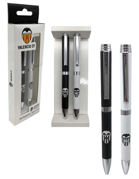 Valencia CF set 2 bolígrafos metálicos en caja de regalo