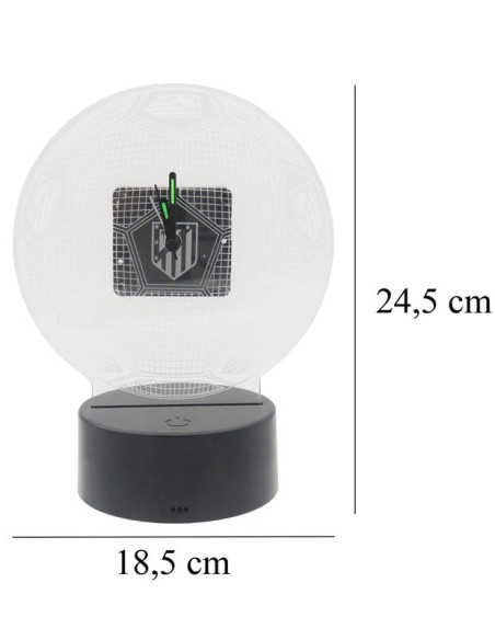 Atlético de Madrid Reloj metacrilato con luz led