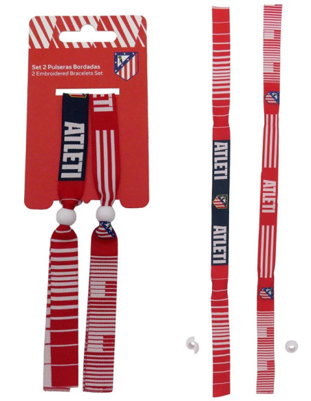 Atlético Madrid Pack 2 pulseras de tela