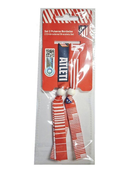 Atlético Madrid Pack 2 pulseras de tela