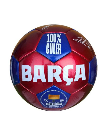FC Barcelona Balón reglamento fútbol 11 firmas jugadores