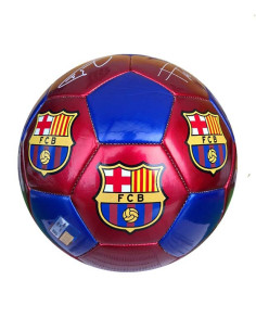 FC Barcelona Balón reglamento fútbol 11 firmas jugadores 2