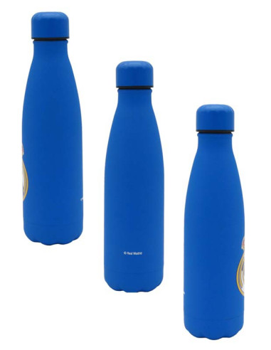 Real Madrid botella acero inoxidable azul doble pared azul