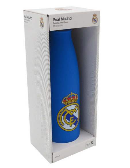 Real Madrid botella acero inoxidable azul doble pared azul