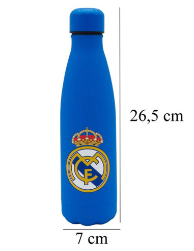 Real Madrid botella acero inoxidable azul doble pared azul