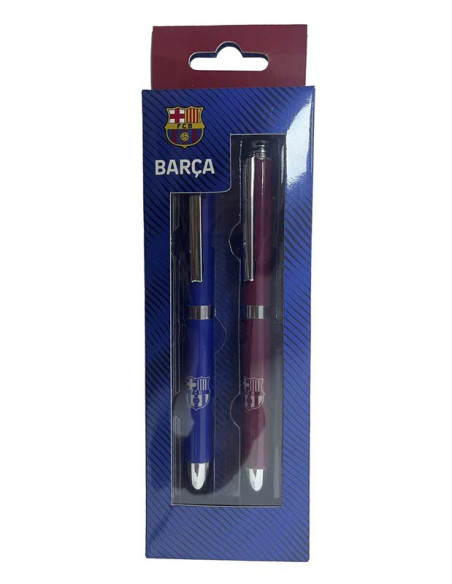 FC Barcelona Set 2 bolígrafos metálicos azul y grana