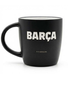 FC Barcelona Taza negra de porcelana con relieve 2