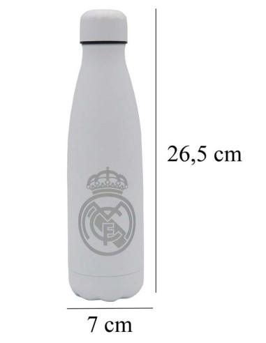 Real Madrid botella acero inoxidable blanca doble pared