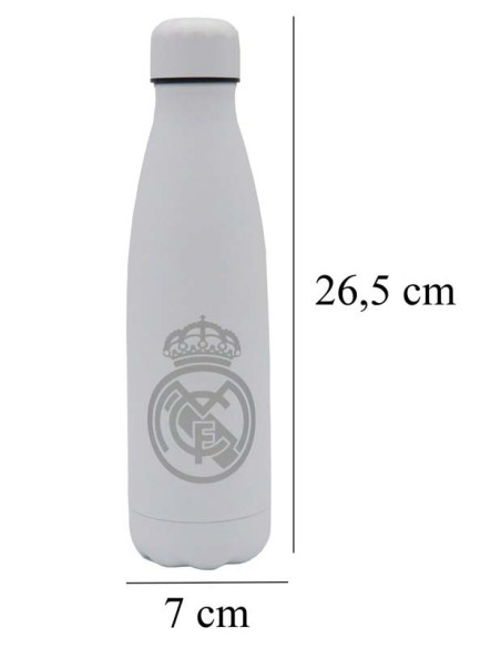 Real Madrid botella acero inoxidable blanca doble pared