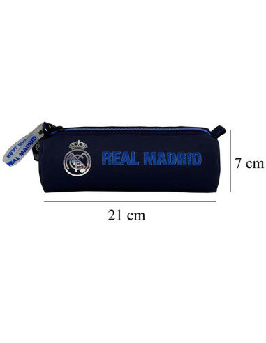 Real Madrid Estuche cilindro impresión holográfica 21x7 cm