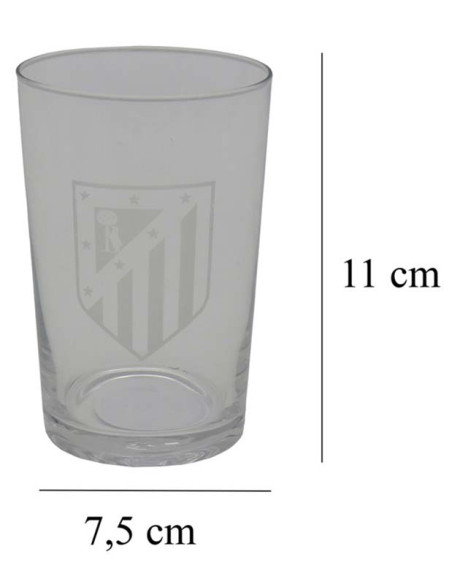 Atlético de Madrid vaso cristal agua 270 ml 11x8x7,5 cm