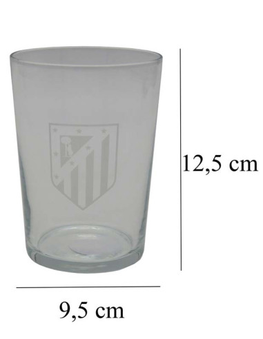 Atlético de Madrid vaso de cristal con escudo Atleti 500 ml
