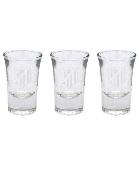 Atlético de Madrid Pack 3 vasos chupito de cristal