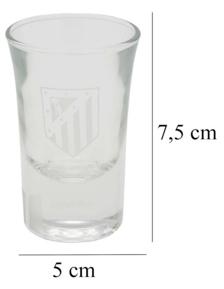 Atlético de Madrid Pack 3 vasos chupito de cristal