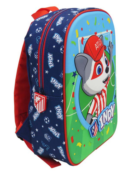 Atlético de Madrid mochila guardería Indi 3D 32x24x10 cm