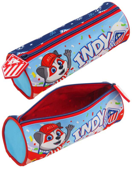 Atlético de Madrid Estuche escolar redondo Indi 22x9x8 cm