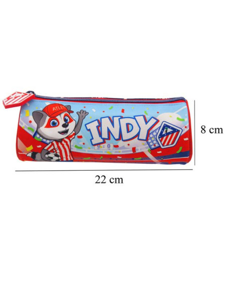 Atlético de Madrid Estuche escolar redondo Indi 22x9x8 cm