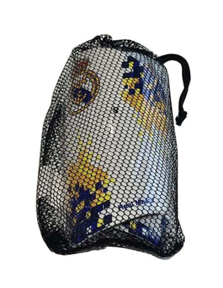 Espinilleras oficiales del Real Madrid infantiles y juveniles con bolsa de transporte transpirable