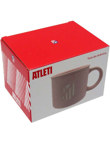 Caja de embalaje oficial de la taza grande rosa de 430 ml del Atlético de Madrid
