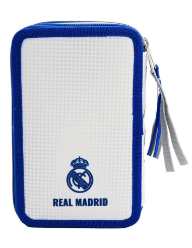 Plumier 3 pisos Real Madrid con material escolar 39 piezas