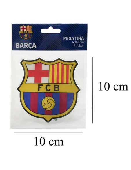Pegatina sticker con relieve FC Barcelona 10x10 cm.