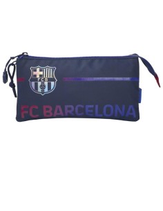 Estuche portatodo triple FC Barcelona 5 compartimentos
