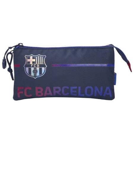 Estuche portatodo triple FC Barcelona 5 compartimentos