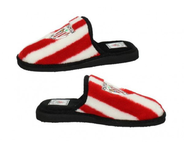 Zapatillas de andar por casa Athletic de Bilbao de peluche. Laterales