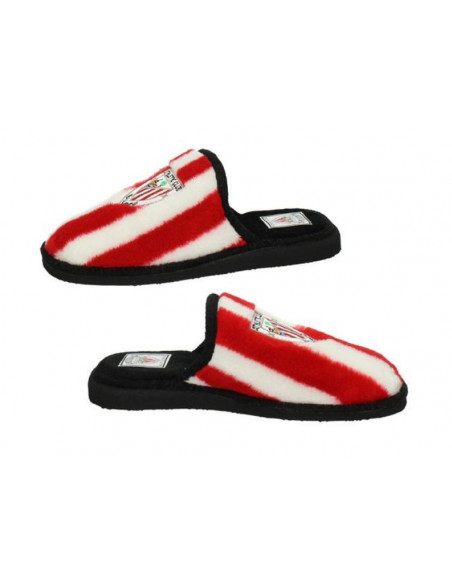 Zapatillas de andar por casa Athletic de Bilbao de peluche. Laterales