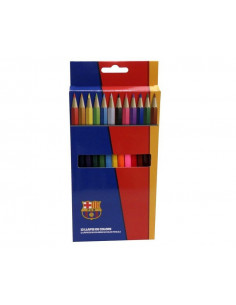 Caja con 12 pinturas de colores del FC Barcelona