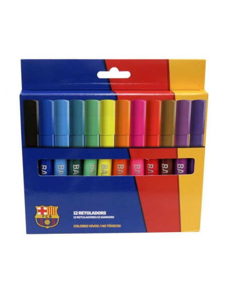 Caja 12 rotuladores gruesos del FC Barcelona