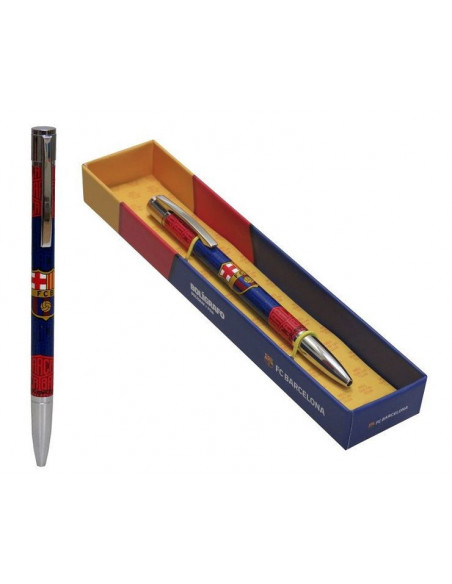 Bolígrafo metálico de lujo FC Barcelona en caja de regalo
