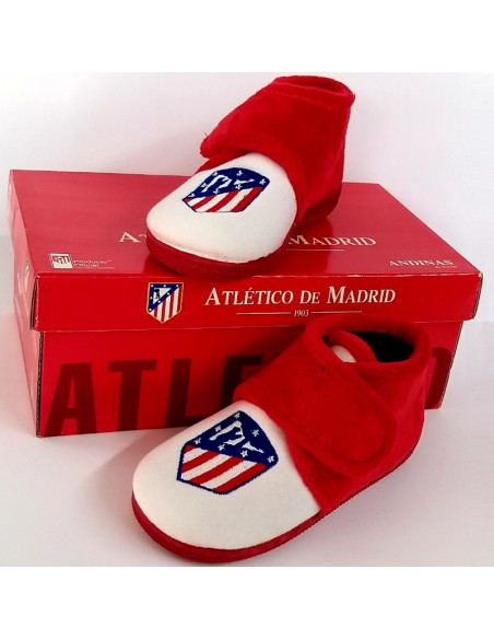 Zapatillas andar por casa Atlético Madrid niños pequeños. Lateral izquierdo