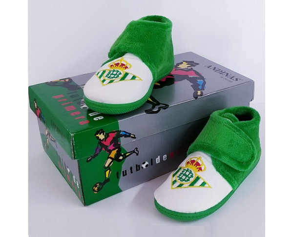 Zapatillas para bebé y niños pequeños del Real Betis Balompié. Lateral izquierdo