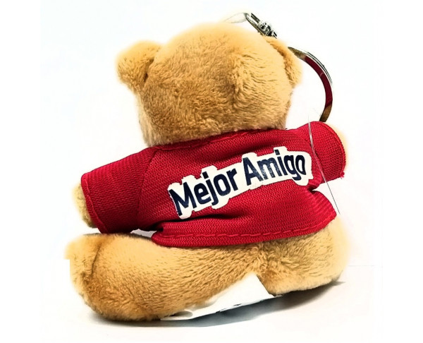 Llavero osito de peluche Atlético de Madrid Mejor Amigo. Posterior