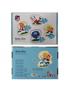 Maletín cuatro puzzles infantiles del Atlético de Madrid
