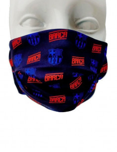 Mascarilla infantil reutilizable 50 lavados FC Barcelona
