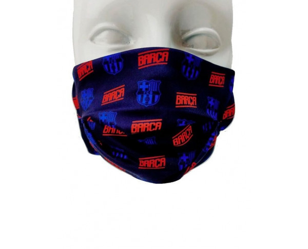 Mascarilla infantil reutilizable 50 lavados FC Barcelona