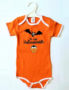 Body manga corta para bebés Valencia CF de color naranja CF