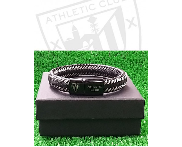 Pulsera de piel Athletic Club con incrustaciones de metal