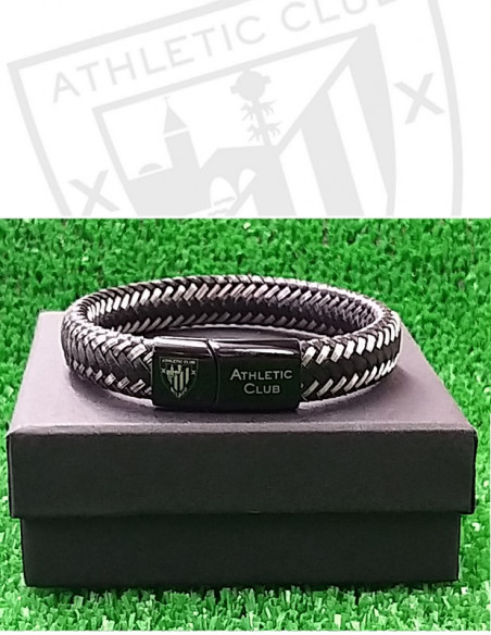 Pulsera de piel Athletic Club con incrustaciones de metal