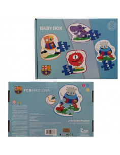 Pack 4 puzzles grandes FC Barcelona para bebés y niños pequeños