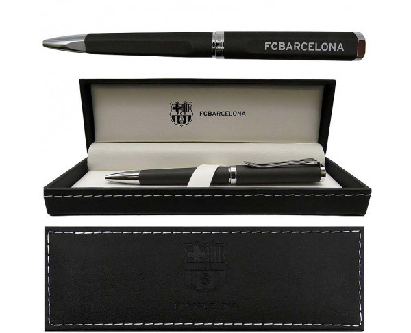 Bolígrafo FC Barcelona metal anodizado en caja de regalo