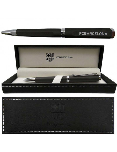 Bolígrafo FC Barcelona metal anodizado en caja de regalo