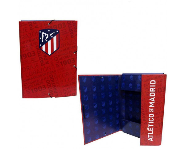 Carpeta Atletico Madrid tamaño folio y cierre de solapas